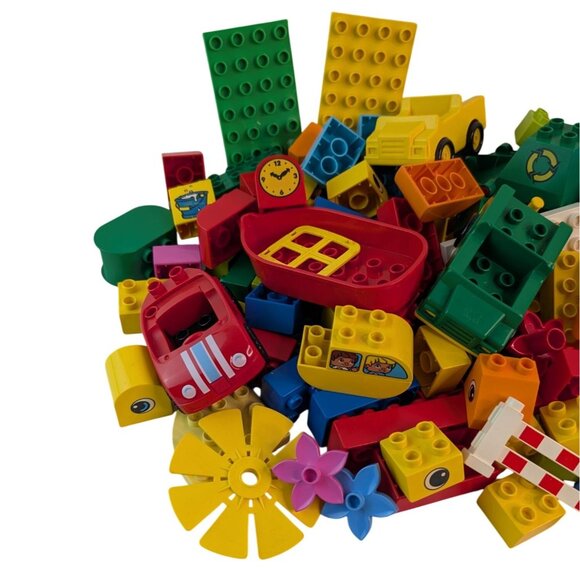 Lego Duplo Building Blocks Replacement Parts Bricks Cars Boat Windmill Lot 4lbs+ - Picture 2 of 11